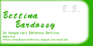 bettina bardossy business card