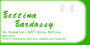 bettina bardossy business card